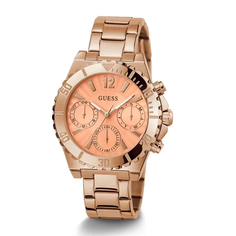 Guess Phoebe Multi-function Rose Gold Dial Ladies Watch | GW0696L3