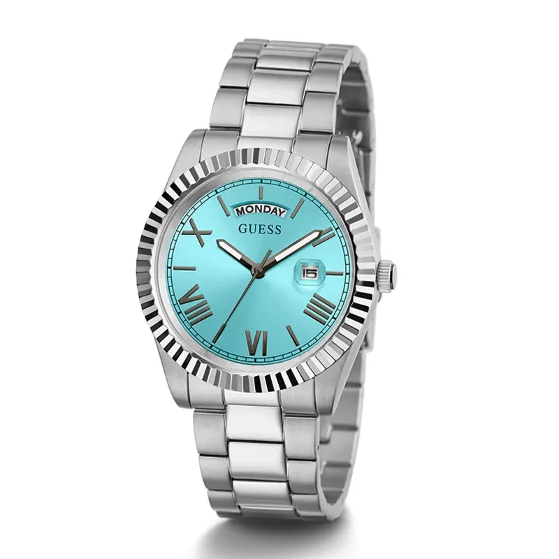 Guess Connoisseur Day-Date Tiffany Blue Dial Men’s Watch | GW0265G11