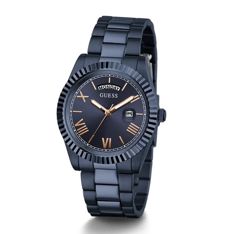 Guess Connoisseur Day-Date Blue Dial Men's Watch | GW0265G9