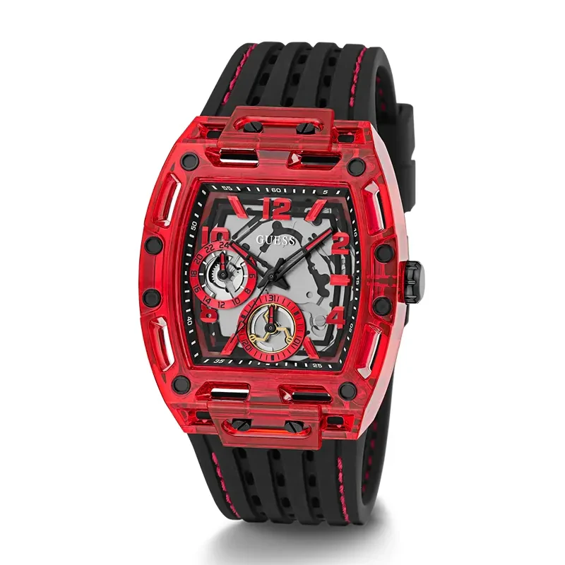 Guess Phoenix Multi-Function Skeleton Dial Men’s Watch | GW0499G4