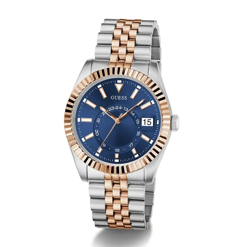 Guess Jaden Blue Dial Two-Tone Men’s Watch | GW0977G5
