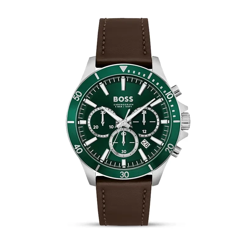 Hugo Boss Troper Chronograph Green Dial Men's Watch | 1514098