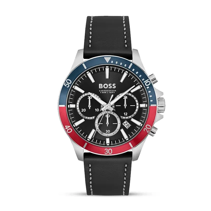 Hugo Boss Troper Chronograph Pepsi Black Dial Men's Watch | 1514099