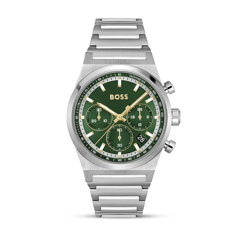 Hugo Boss Candor Chrono Green Dial Men's Watch | 1514220