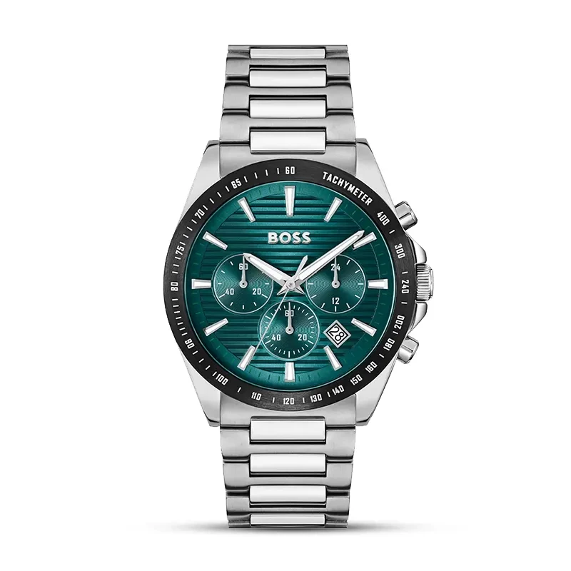 Hugo Boss Strike Chronograph Green Dial Men's Watch | 1514241