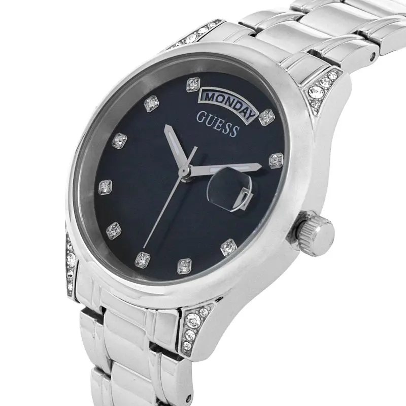 Guess Aura Mother of Pearl Black Dial Ladies Watch | GW0047L1