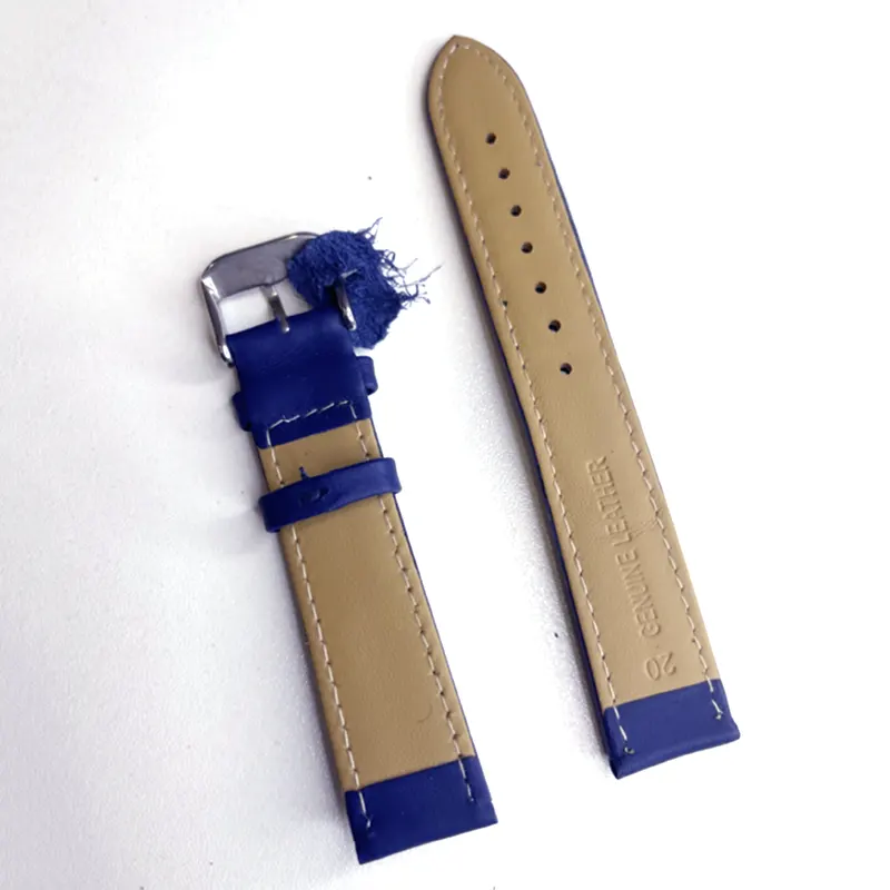 Classic 20mm Blue Genuine Leather Strap