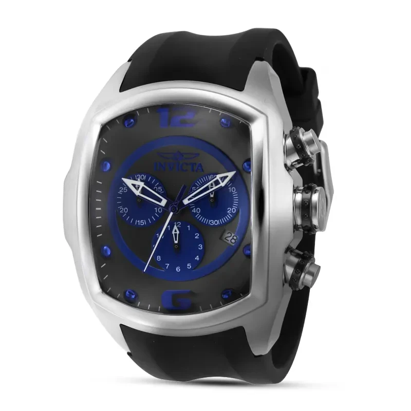 Invicta 43637 Lupah Chronograph Black Dial Silicone Men's Watch
