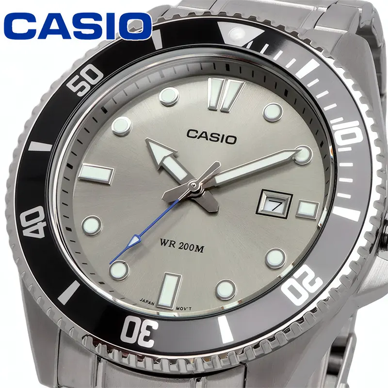 Casio Duro Diver's 200M Grey Dial Men's Watch | MDV-107D-8AV