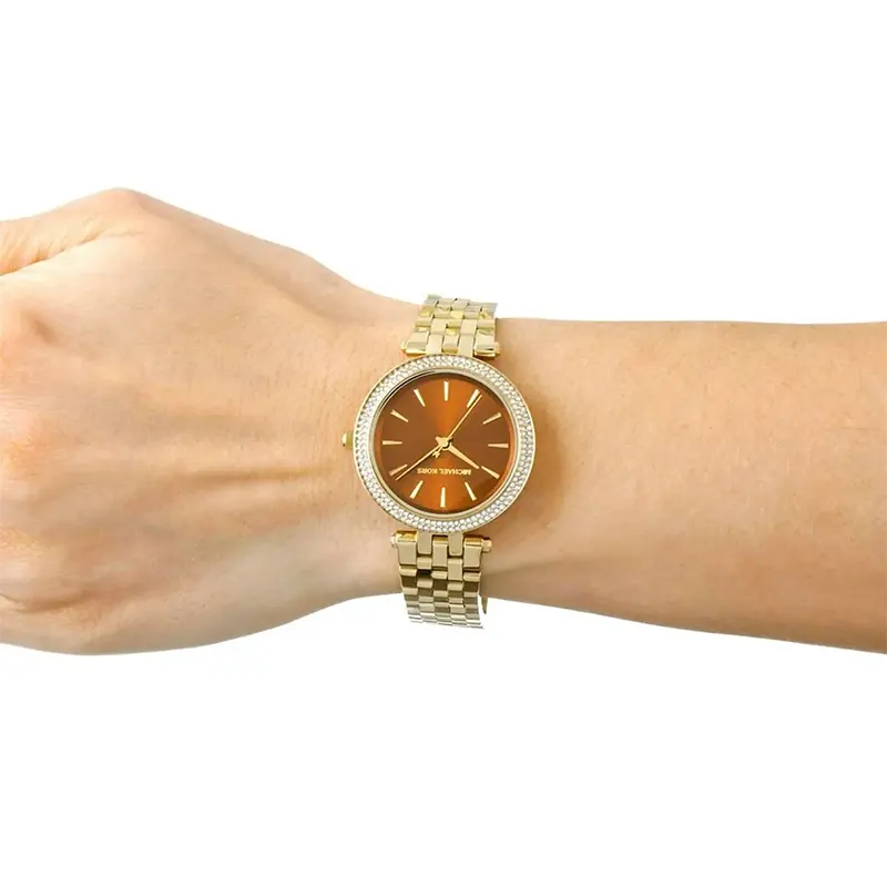Michael Kors Mini Darci Amber Dial Ladies Watch | MK3408
