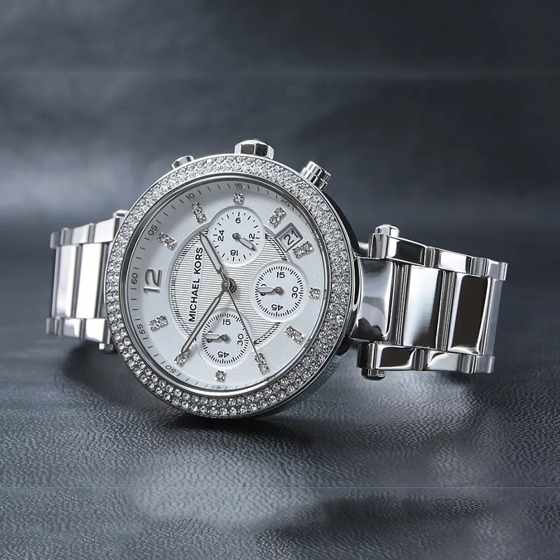 Michael Kors Parker Chronograph Silver Dial Ladies Watch | MK5353