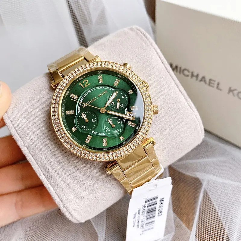 Michael Kors Parker Chronograph Green Dial Ladies Watch | MK6263