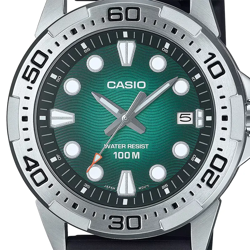 Casio Enticer Marine sports design Green Dial Men's Watch | MTD-140-3AV