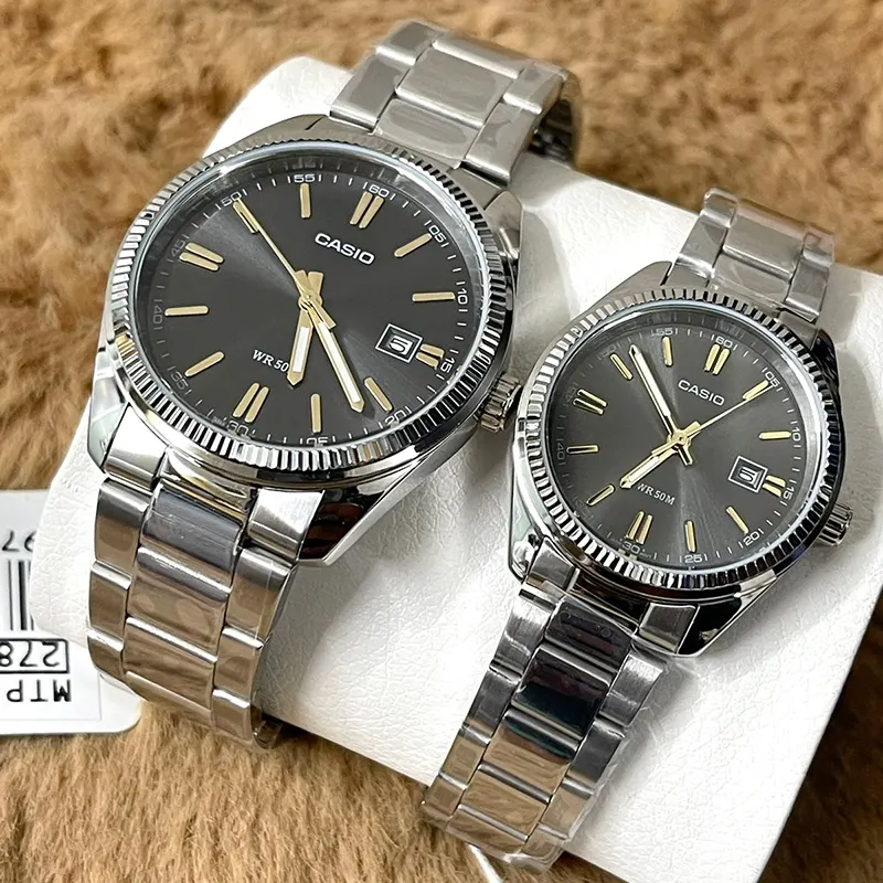 Casio Black Dial Couple Watch MTP/LTP-1302D-1A2