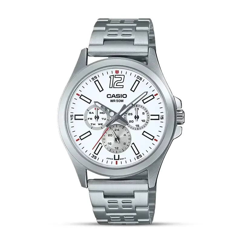 Casio MTP-E350D-7BVDF Sporty White Dial Men's Watch