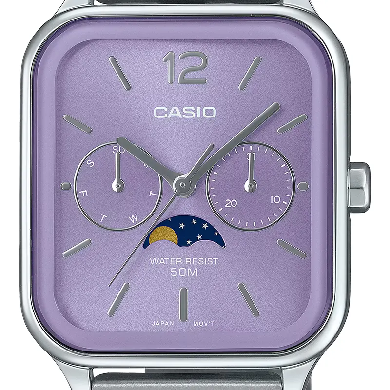 Casio Enticer MTP-M305D-6AV Moon Phase Purple Dial Men's Watch