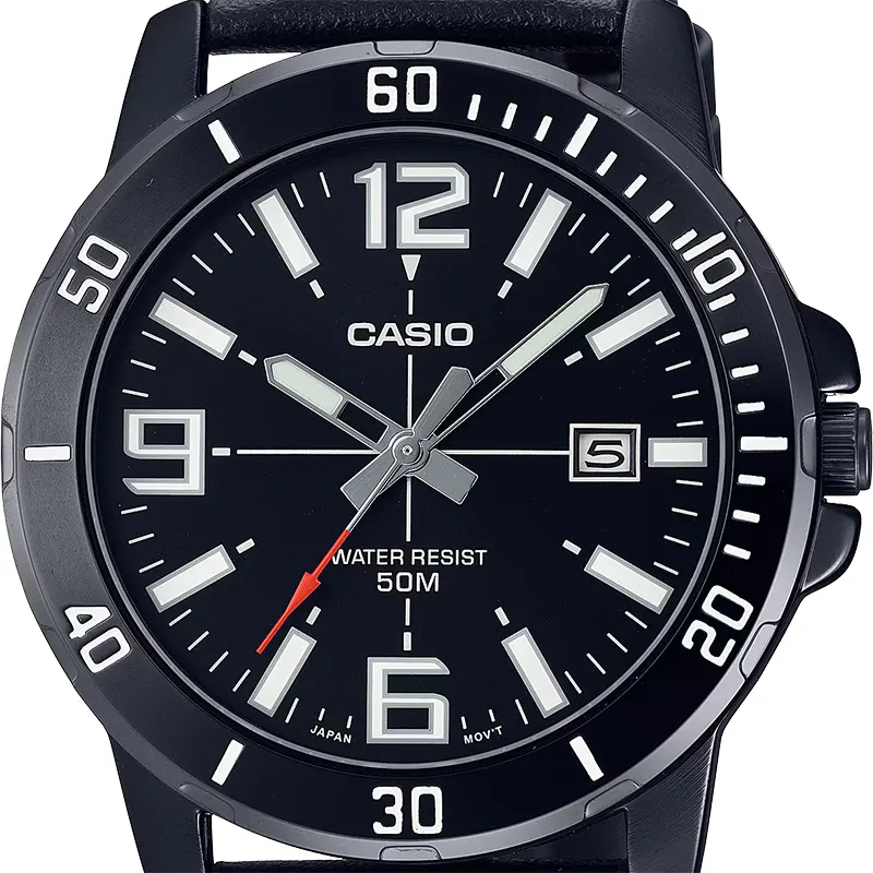 Casio Enticer MTP-VD01BL-1BV Black Dial Men's Watch