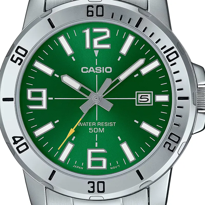 Casio Enticer MTP-VD01D-3BVDF Green Dial Men's Watch