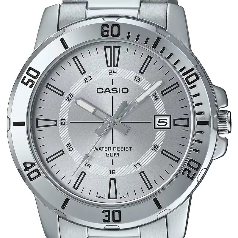 Casio Enticer MTP-VD01D-7CV Silver Dial Men's Watch