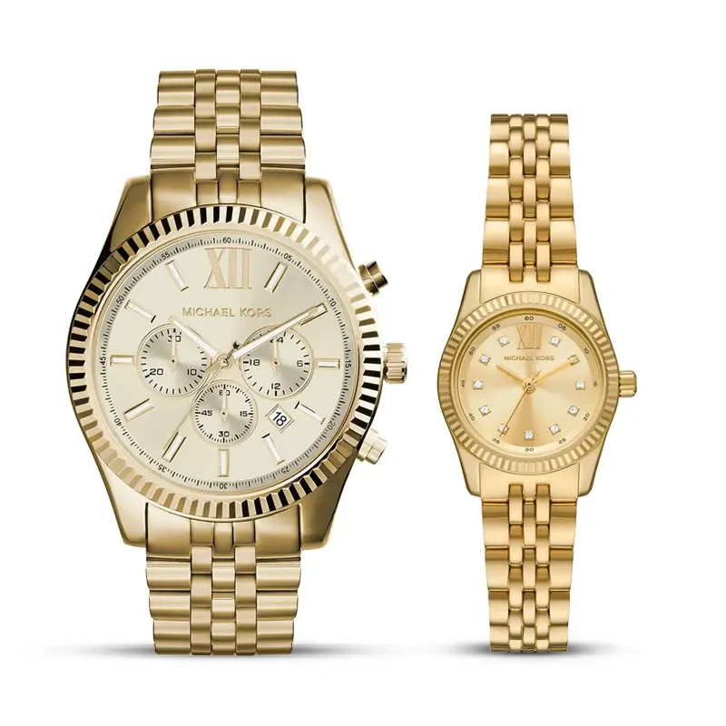Michael Kors Lexington Champagne Dial Couple Watch | MK8281 | MK4741