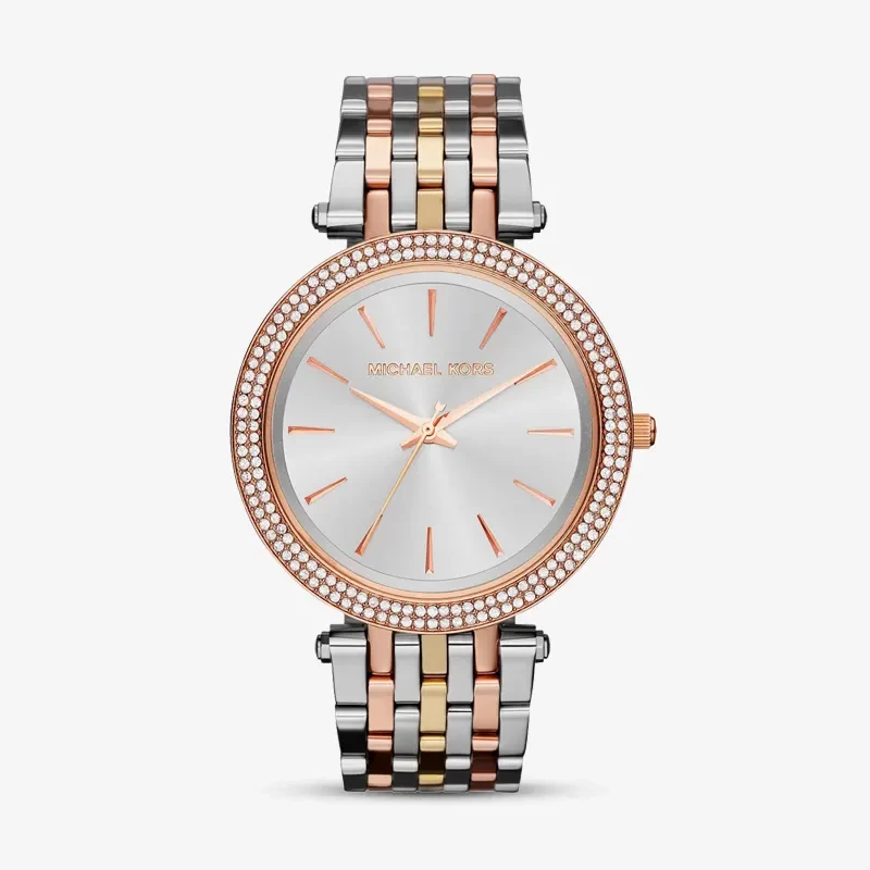 Michael Kors Darci Silver Dial Tri-tone Ladies Watch | MK3203