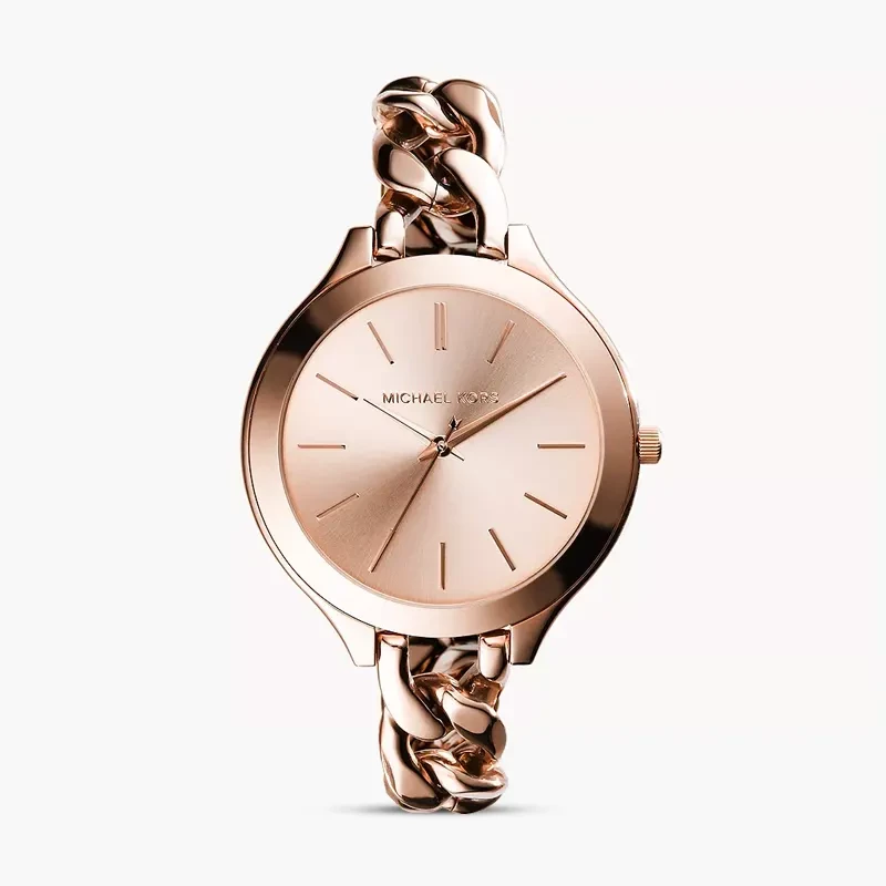 Michael Kors Slim Runway Twist Rose Dial Ladies Watch | MK3223