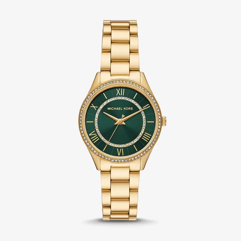 Michael Kors Lauryn Crystal Green Dial Ladies Watch | MK4737