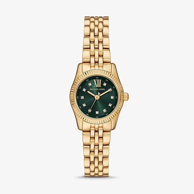 Michael Kors Petite Lexington Green Dial Ladies Watch | MK4842