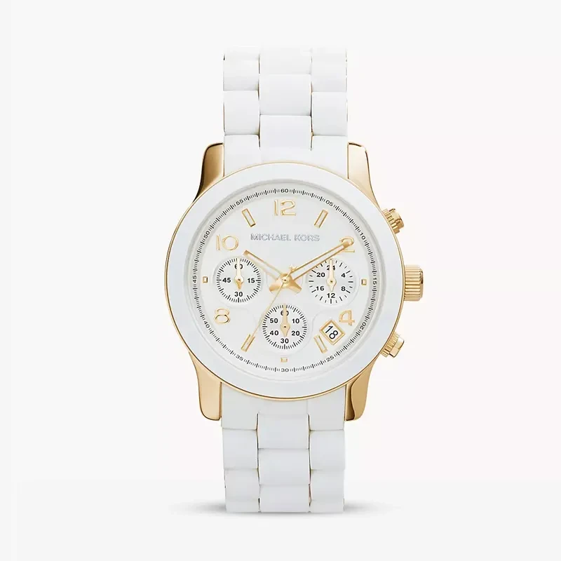 Michael Kors Chronograph White Dial Ladies Watch | MK5145
