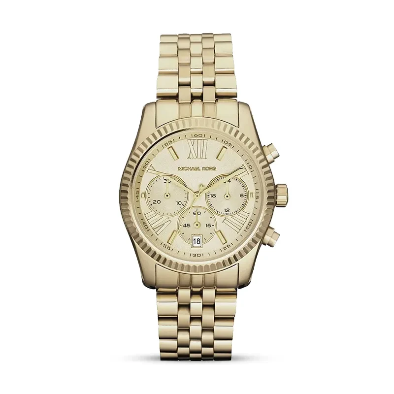 Michael Kors Lexington Champagne Dial Ladies Watch | MK5556