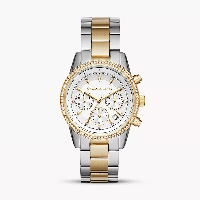 Michael Kors Ritz Chronograph White Dial Ladies Watch | MK6474