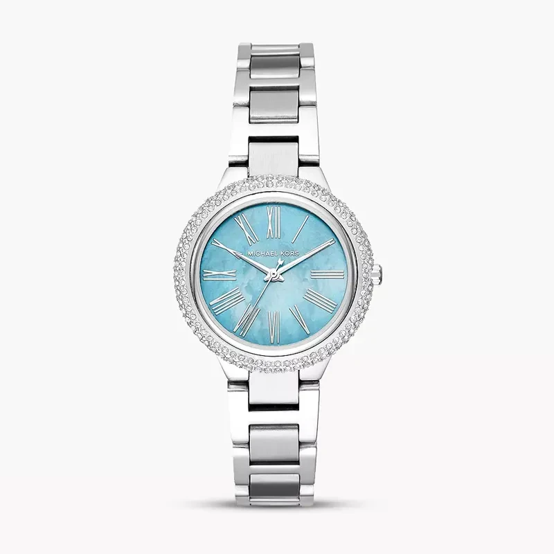 Michael Kors Taryn Blue Dial Pave Bezel Ladies Watch | MK6563