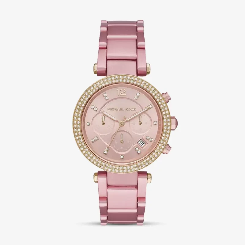 Michael Kors Parker Pink Dial Pink Ladies Watch | MK6806