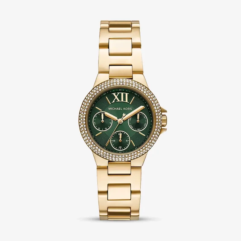 Michael Kors Camille Crystal Green Dial Ladies Watch | MK6981