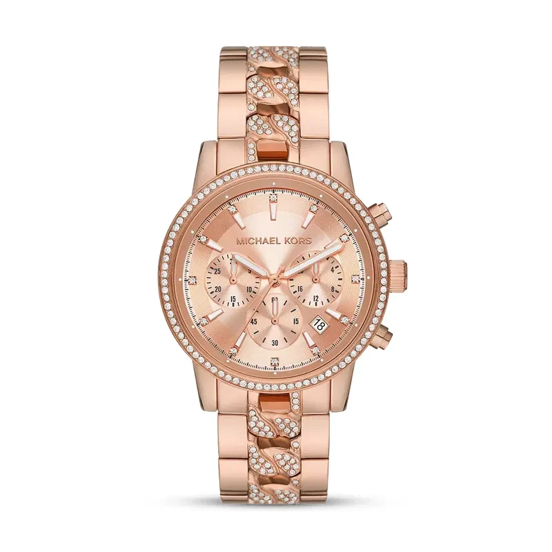 Michael Kors Ritz Chronograph Rose Gold-tone Ladies Watch | MK7223
