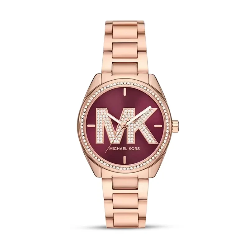 Michael Kors Janelle Red Dial Rose Gold-Tone Ladies Watch | MK7382