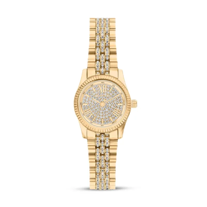 Michael Kors Petite Lexington Pavé Gold-Tone Ladies Watch | MK7575