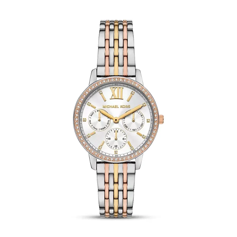 Michael Kors Melissa Pavé Tri-Tone Ladies Watch | MKO1117