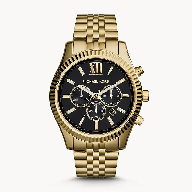 Michael Kors Lexington Chronograph Black Dial Men's Watch | MK8286