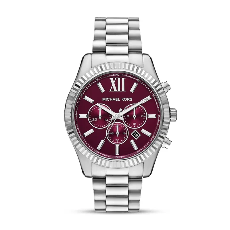 Michael Kors Lexington Chronograph Burgundy Dial Men's Watch | MK9242