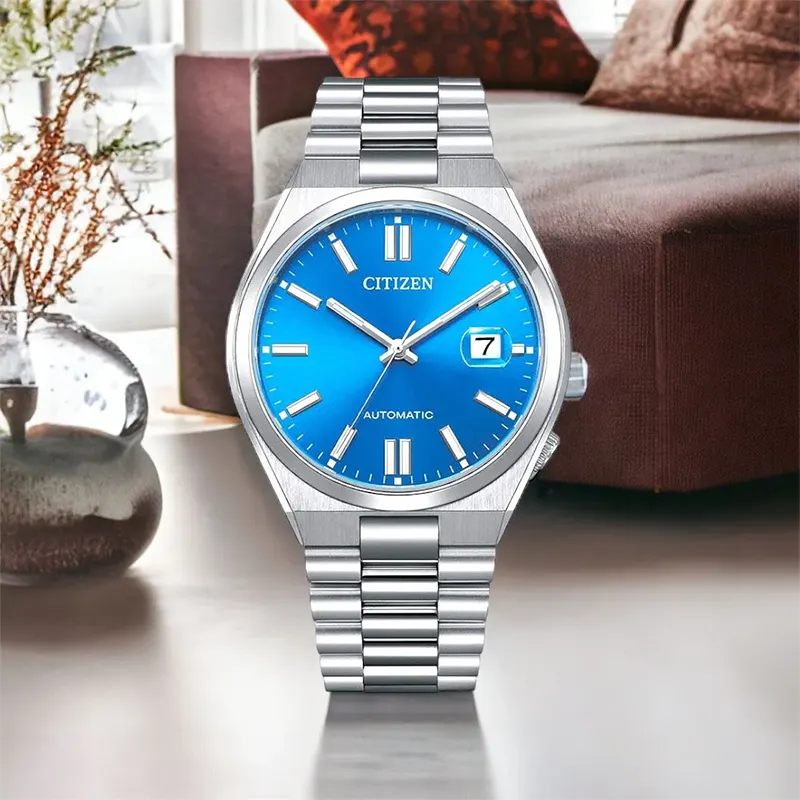 Citizen Orologio Automatico Uomo NJ0178-81M - Quadrante Blu, Cinturino Acciaio, Impermeabile 100m