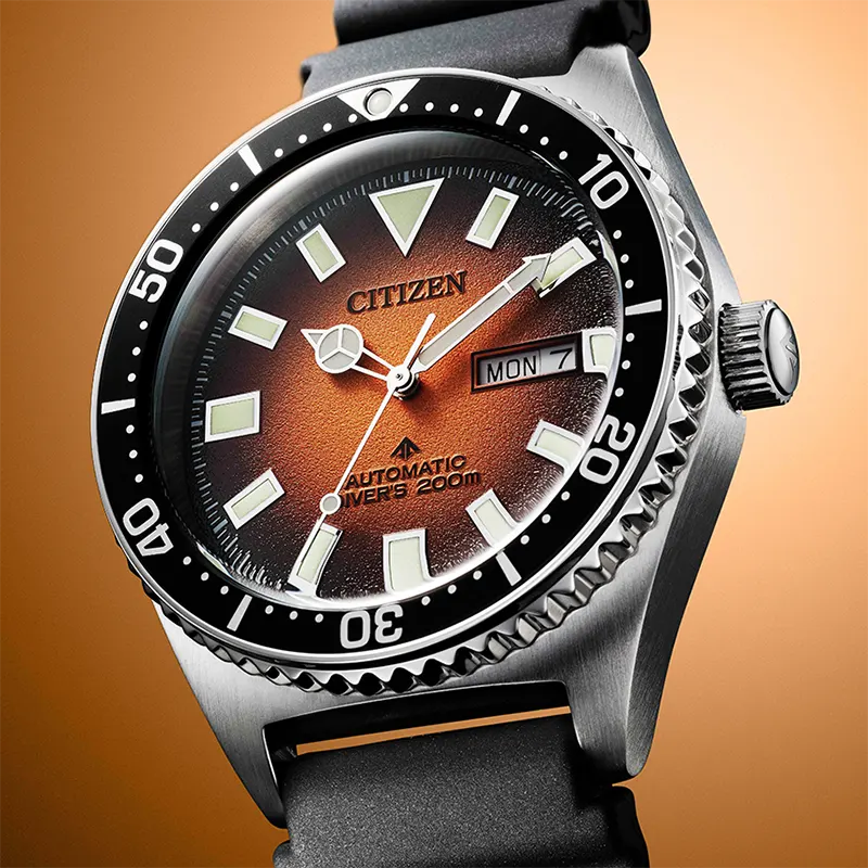 Citizen Promaster Diver's Automatic Orange Dial Men's Watch