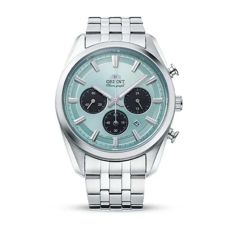 Orient Contemporary Solar Chronograph Sky Blue Panda Men's Watch | RA-TX0304L