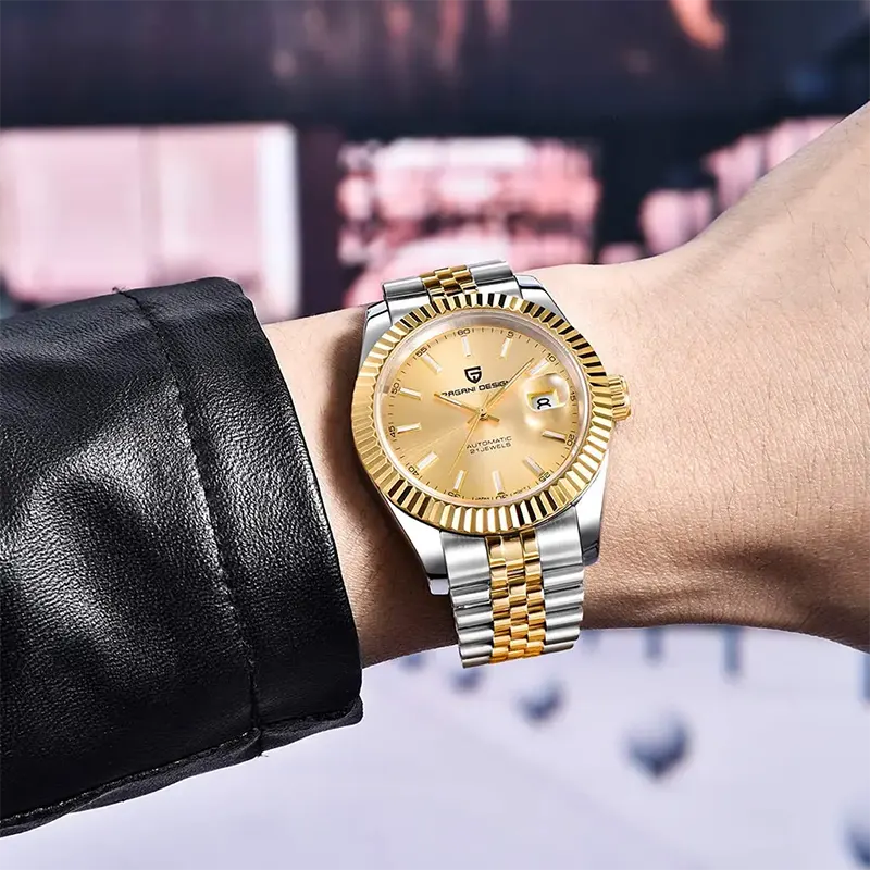 Pagani Design PD-1645 Datejust Champagne Dial Men's Watch