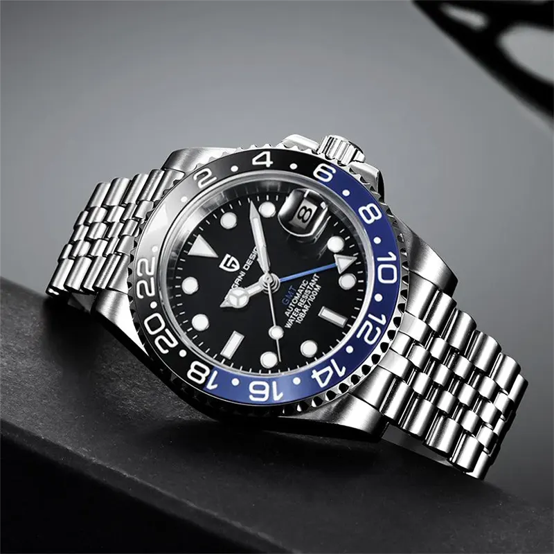 Pagani Design PD-1662 GMT-Master Batman Automatic Men's Watch