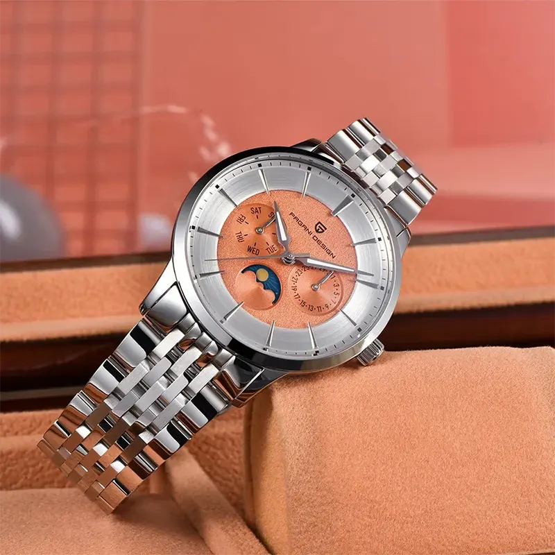 Pagani Design Vintage Inspiration Moonphase Brown Dial Men's Watch | PD-1795