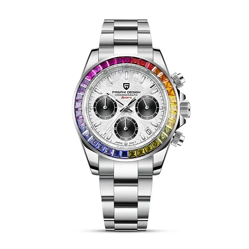 Pagani Design Daytona Rainbow Panda Dial Men's Watch | PD-1644