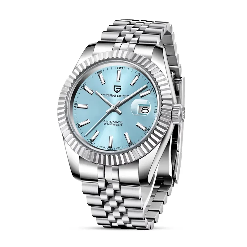 Pagani Design PD-1645 Datejust Ice Blue Dial Men's Watch