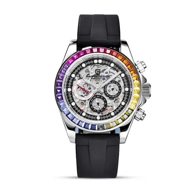 Pagani Design PD-1653 Rainbow Automatic Silicone Men's Watch