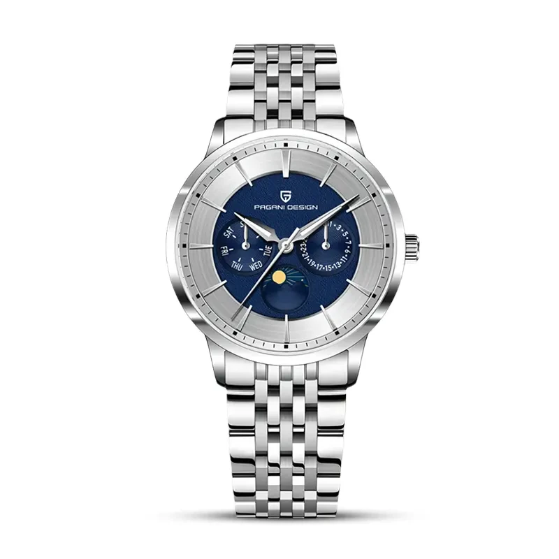 Pagani Design Vintage Inspiration Moonphase Blue Dial Men's Watch | PD-1795